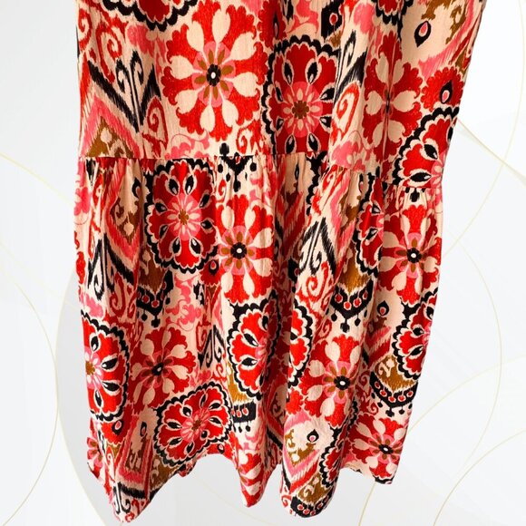 Zara Alessi 3/4 Sleeve Belted Printed Midi Dress - Picture 8 of 8